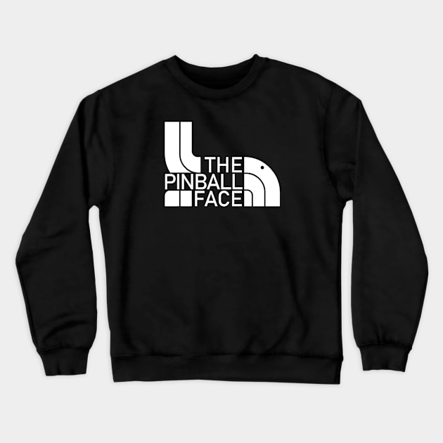 THE PINBALL FACE white Crewneck Sweatshirt by Uwantmytees